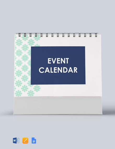 Printable Desk Calendar Template