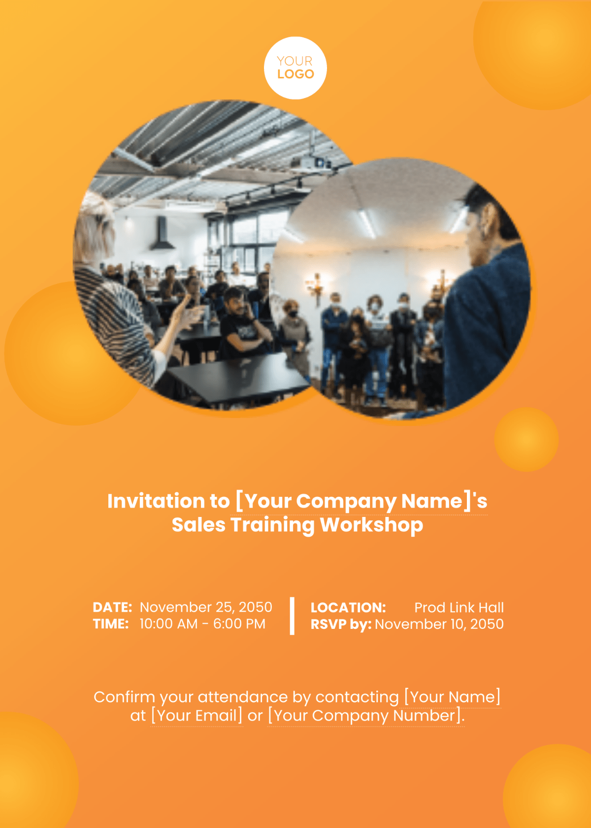 Sales Training Invitation Card Template Edit Online