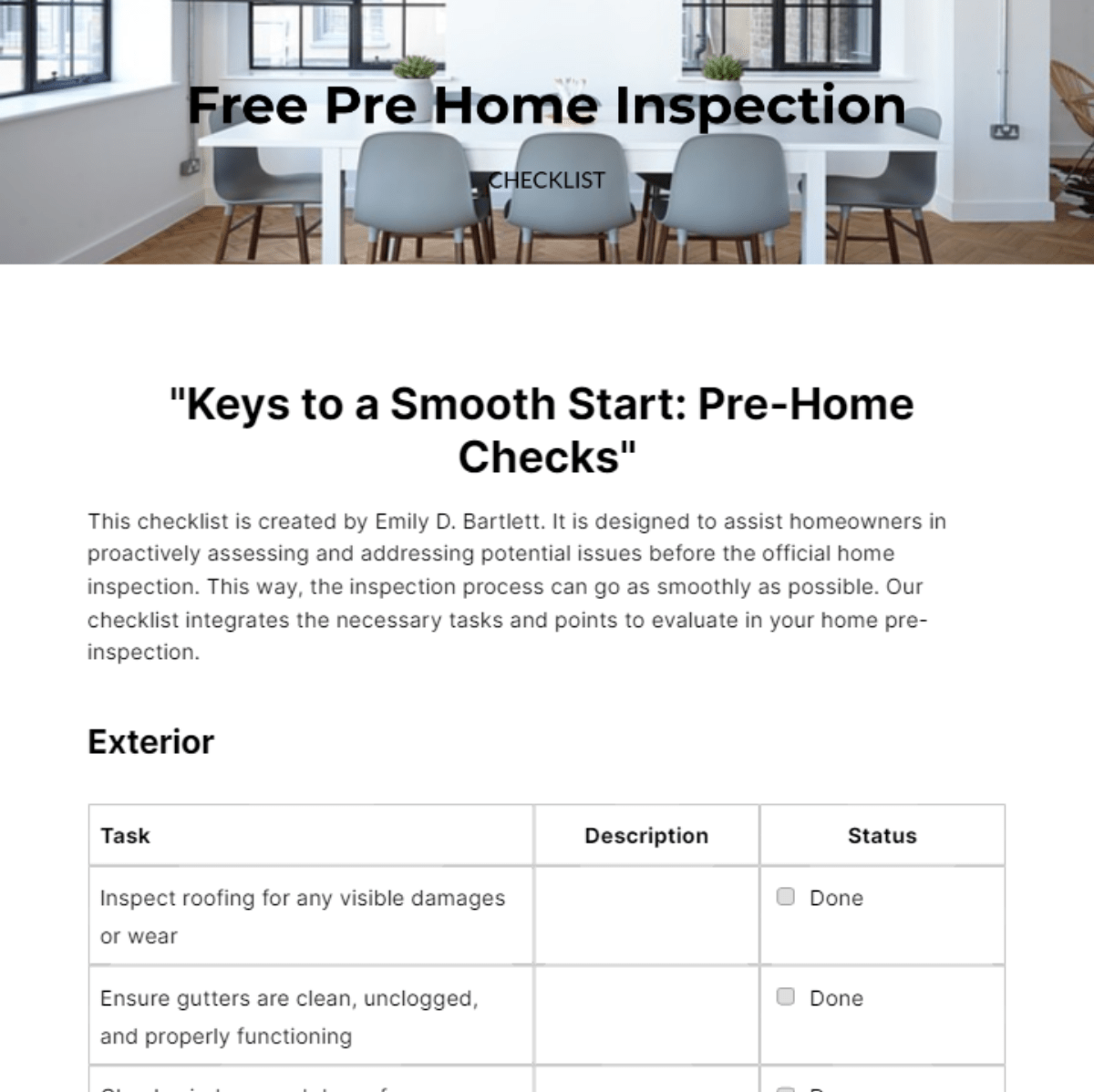 Pre Home Inspection Checklist Template Edit Online & Download Example