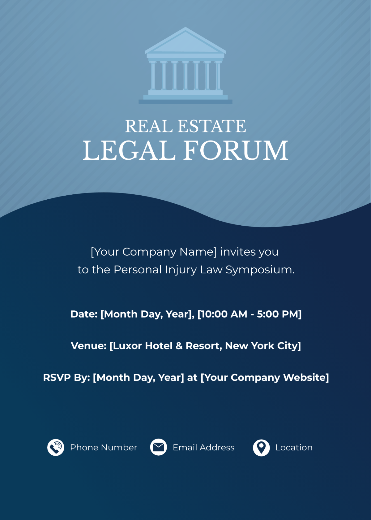Real Estate Legal Forum Invitation Card Template Edit Online