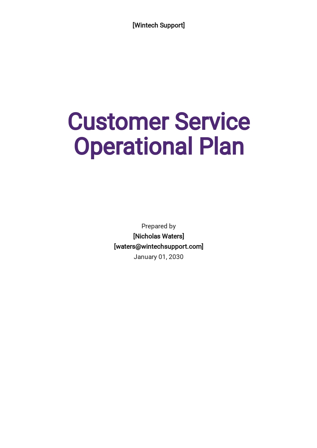 29+ FREE Operational Plan Templates [Edit & Download]