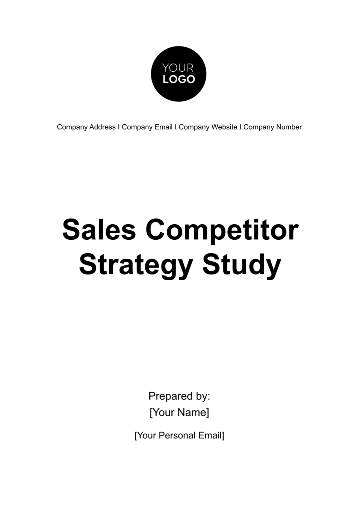 Sales Competitor Strategy Study Template Edit Online & Download