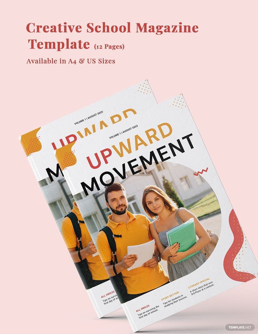 School Magazine Cover Page Design