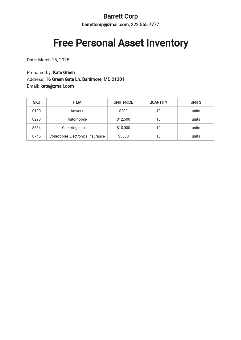 Small Business Inventory Template [Free PDF] Google Docs, Google