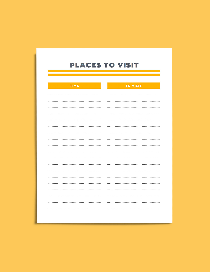 Simple Route Planner Template in Word, Pages, Google Docs, PDF