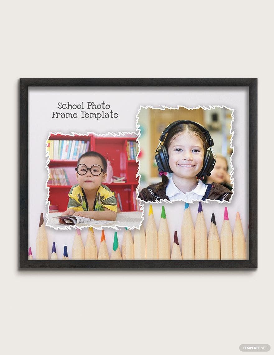 School Photo Frame Template in PSD, Word Download