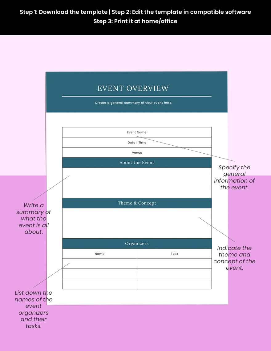 Online Event Planner Template in Pages, Word, PDF Download