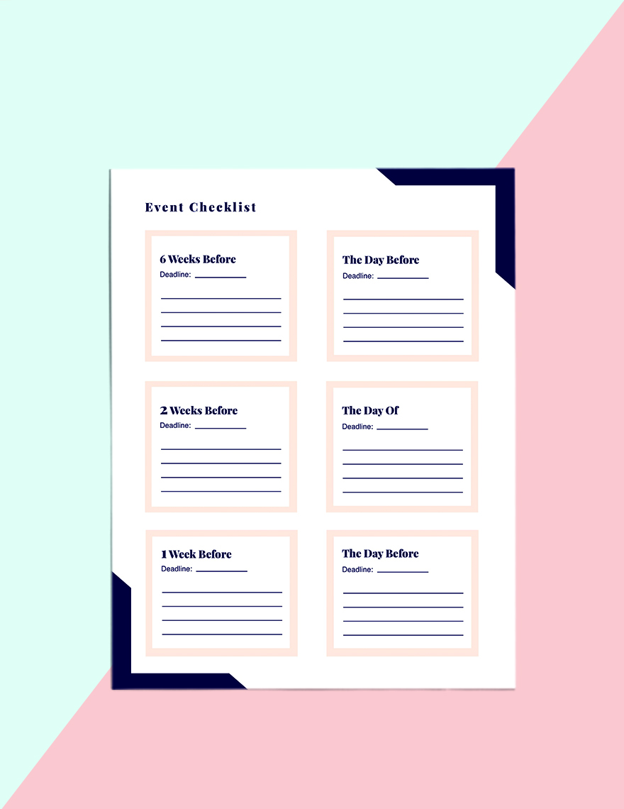 Printable Event Planner Template in Word, Pages, PDF - Download