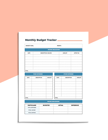Printable Financial Planner Template - Word, Apple Pages | Template.net
