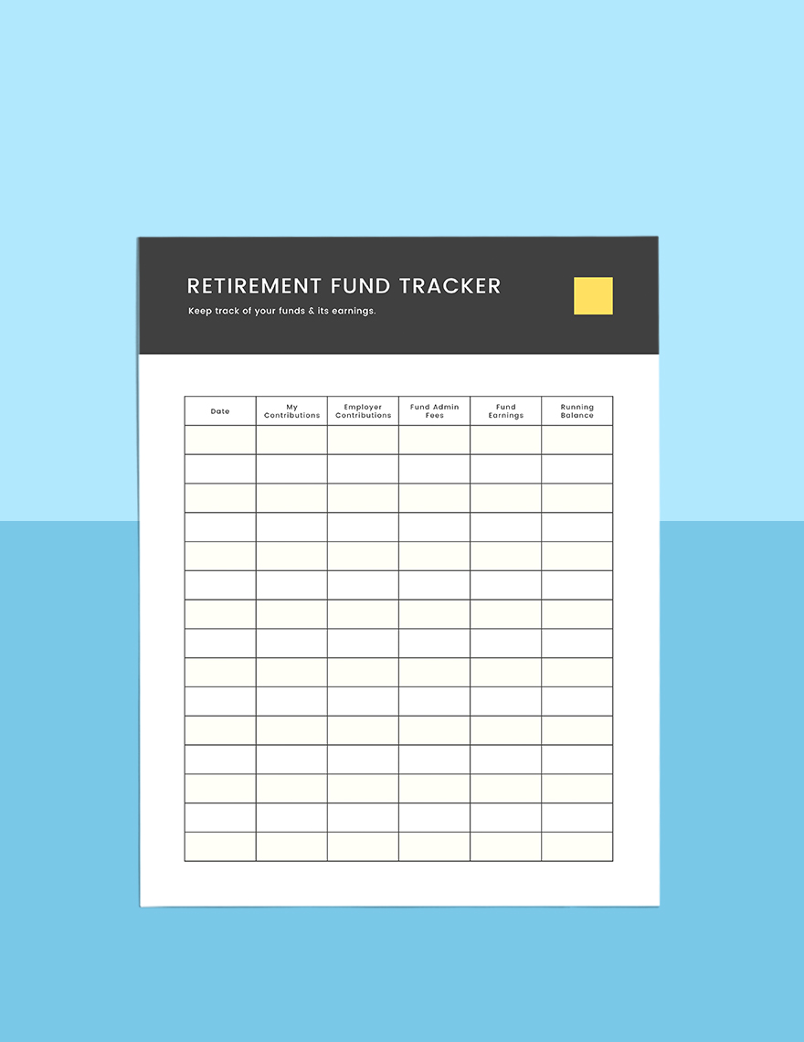 Retirement Financial Planner Template in Word, Pages, Google Docs, PDF