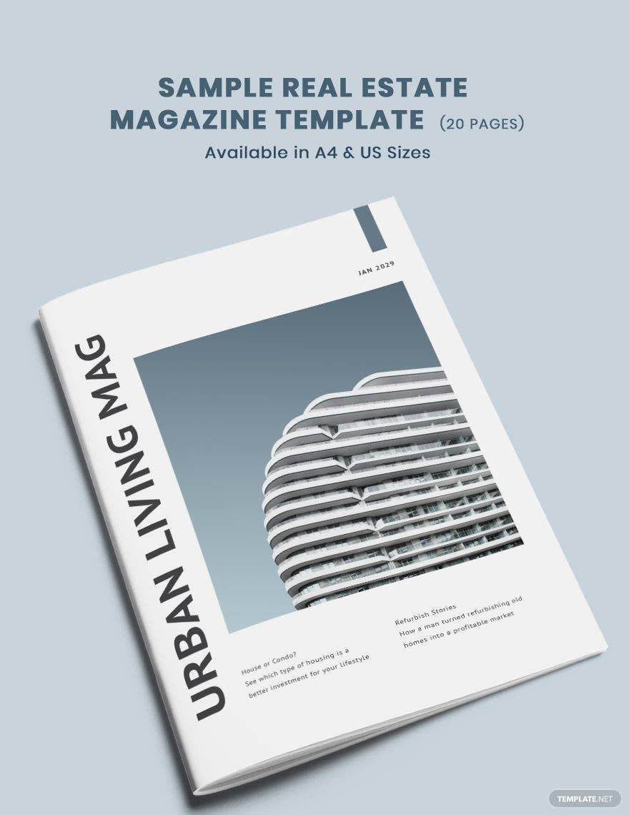 Sample Real Estate Magazine Template in InDesign, Word, Publisher