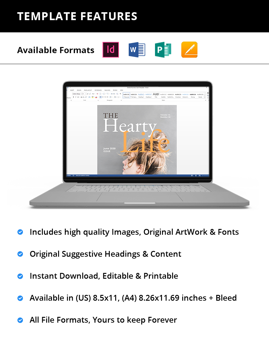 Science Latex Magazine Template in InDesign, Word, Publisher, Pages Download