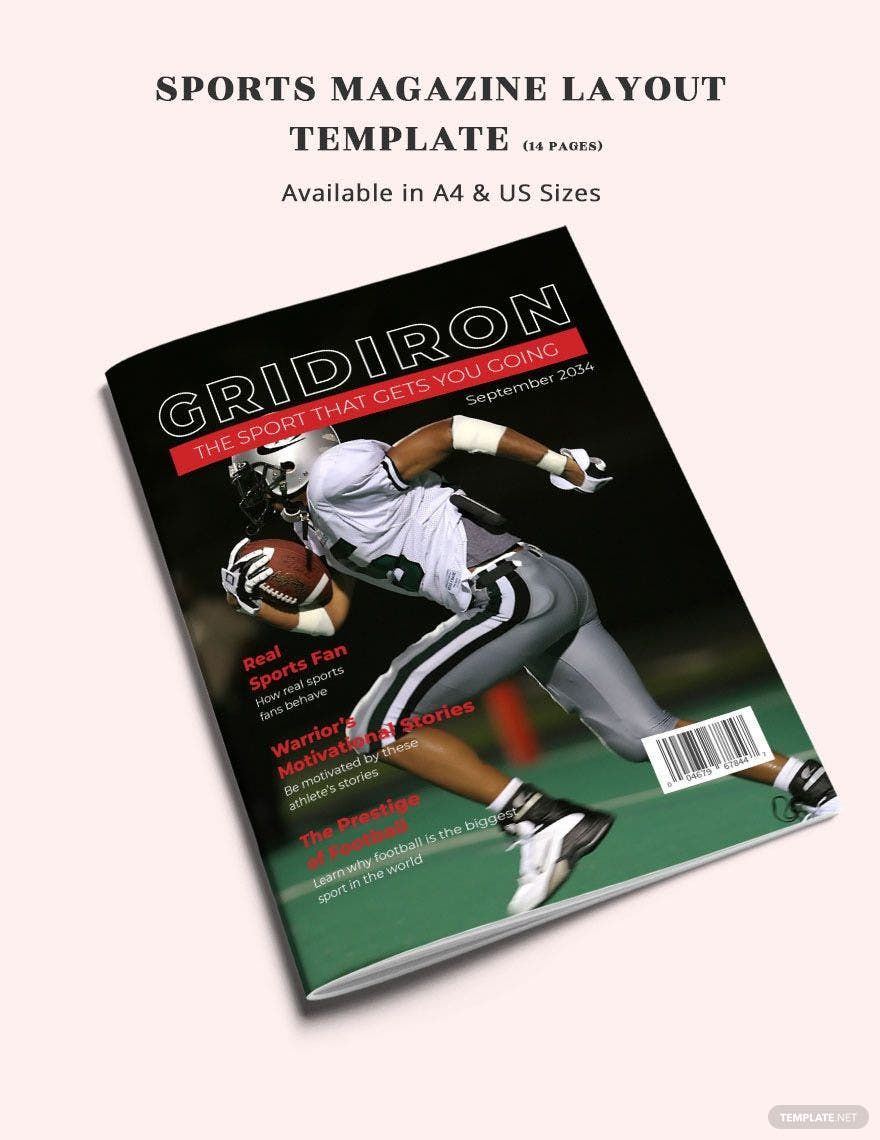 Sports Magazine Template in InDesign, PSD Download