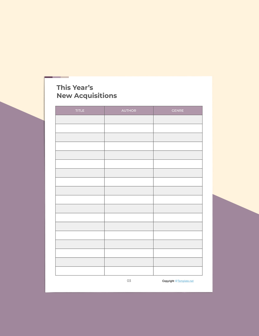 Printable Book Planner Template in Pages, Word, Google Docs, PDF