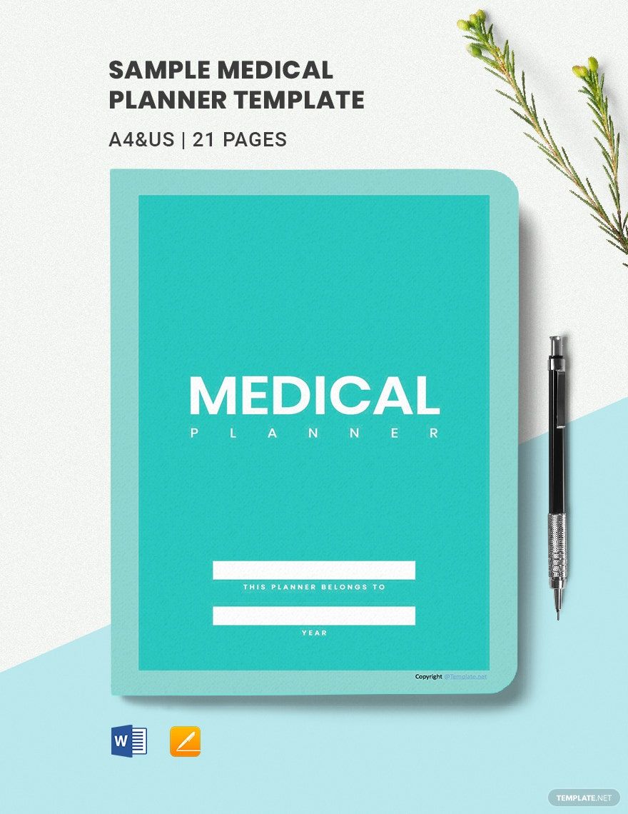 Sample Medical Planner Template in Word, Pages, Google Docs, PDF