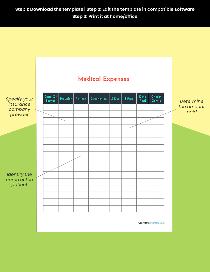 Basic Medical Planner Template in Word, Pages, Google Docs, PDF