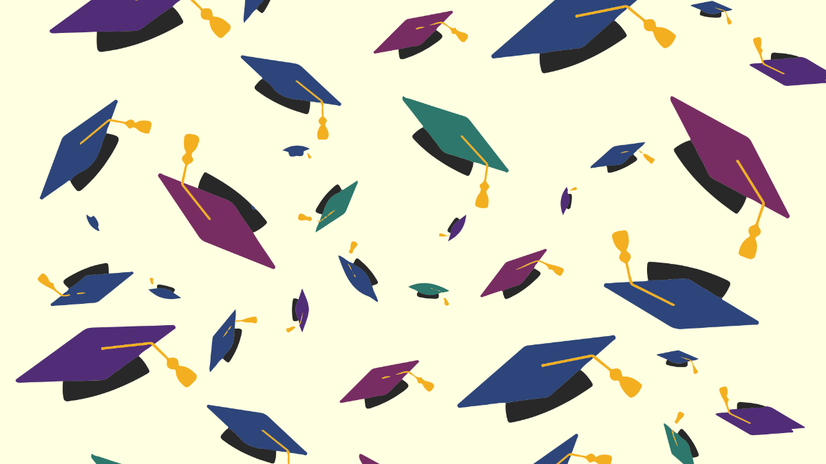 Graduation Cap Colorful Background Image Edit Online