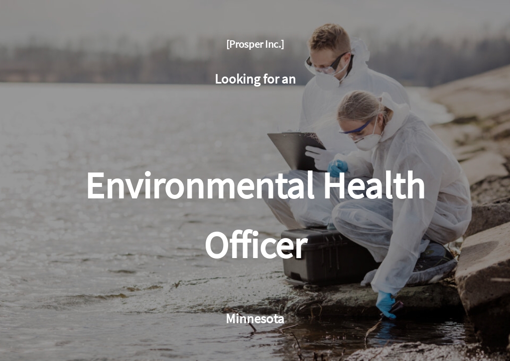 FREE Environmental Health Practitioner Job AD/Description Template in