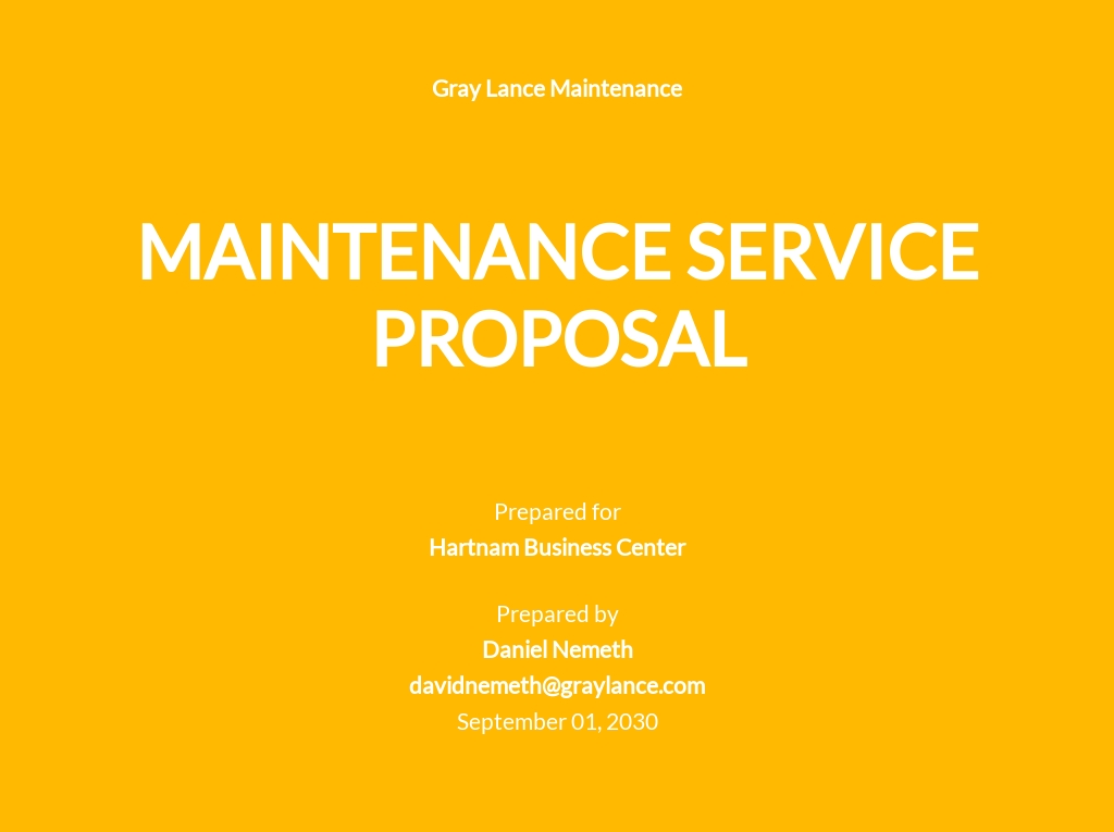 13+ FREE Maintenance Proposal Templates [Edit & Download]