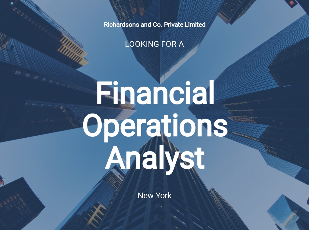 Financial Research Analyst Job Ad/Description Template in