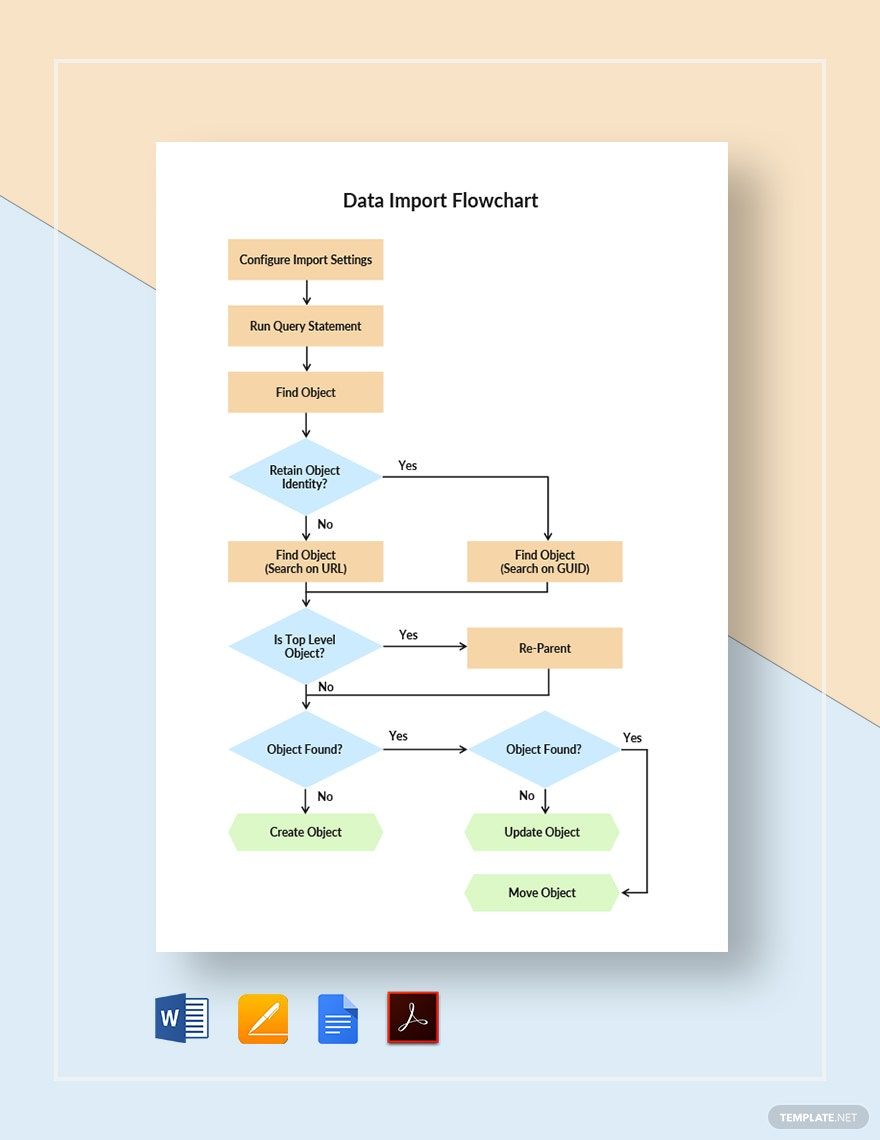 Data Import Flowchart Template Download in Word, Google Docs, PDF, Apple Pages