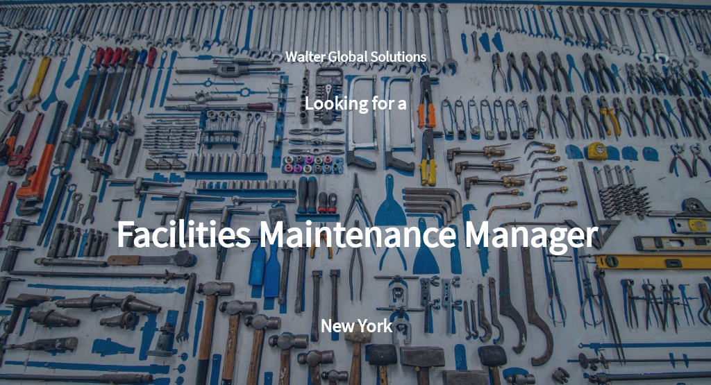 Facilities Maintenance Manager Job Description Template [Free PDF