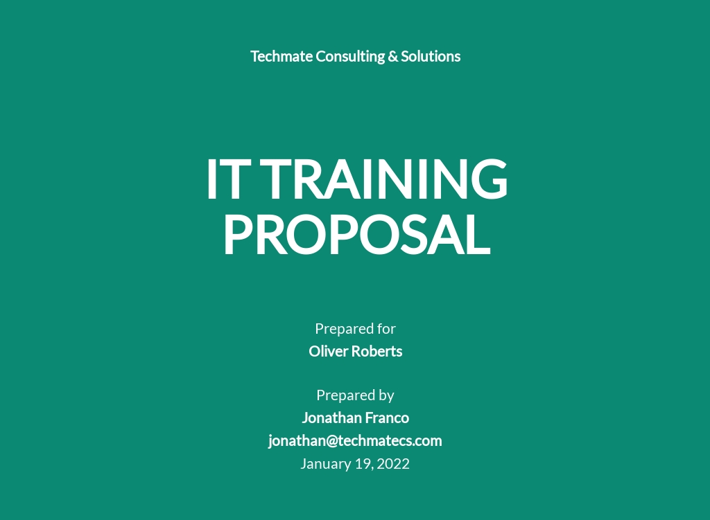 FREE IT/Software Proposal Template in Microsoft Word (DOC)