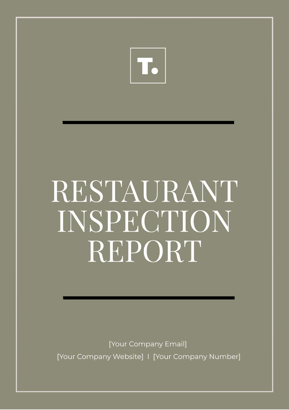 Restaurant Inspection Report Template Edit Online & Download Example