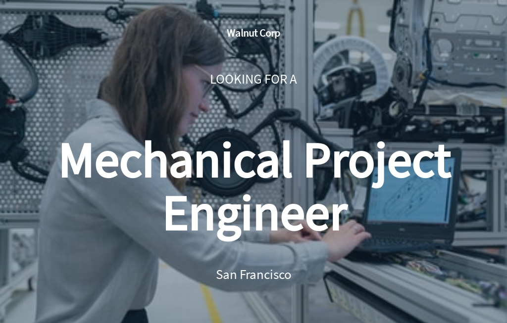 Mechanical Project Engineer Job Ad/Description Template
