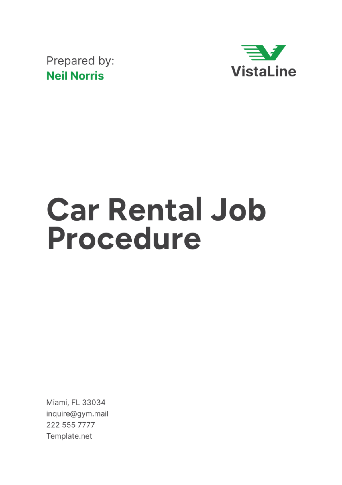 Car Rental Job Procedure Template Edit Online & Download Example