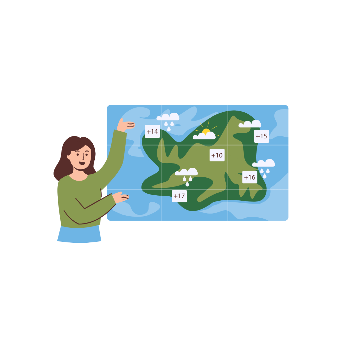 Free Weather Forecast Clipart Template to Edit Online