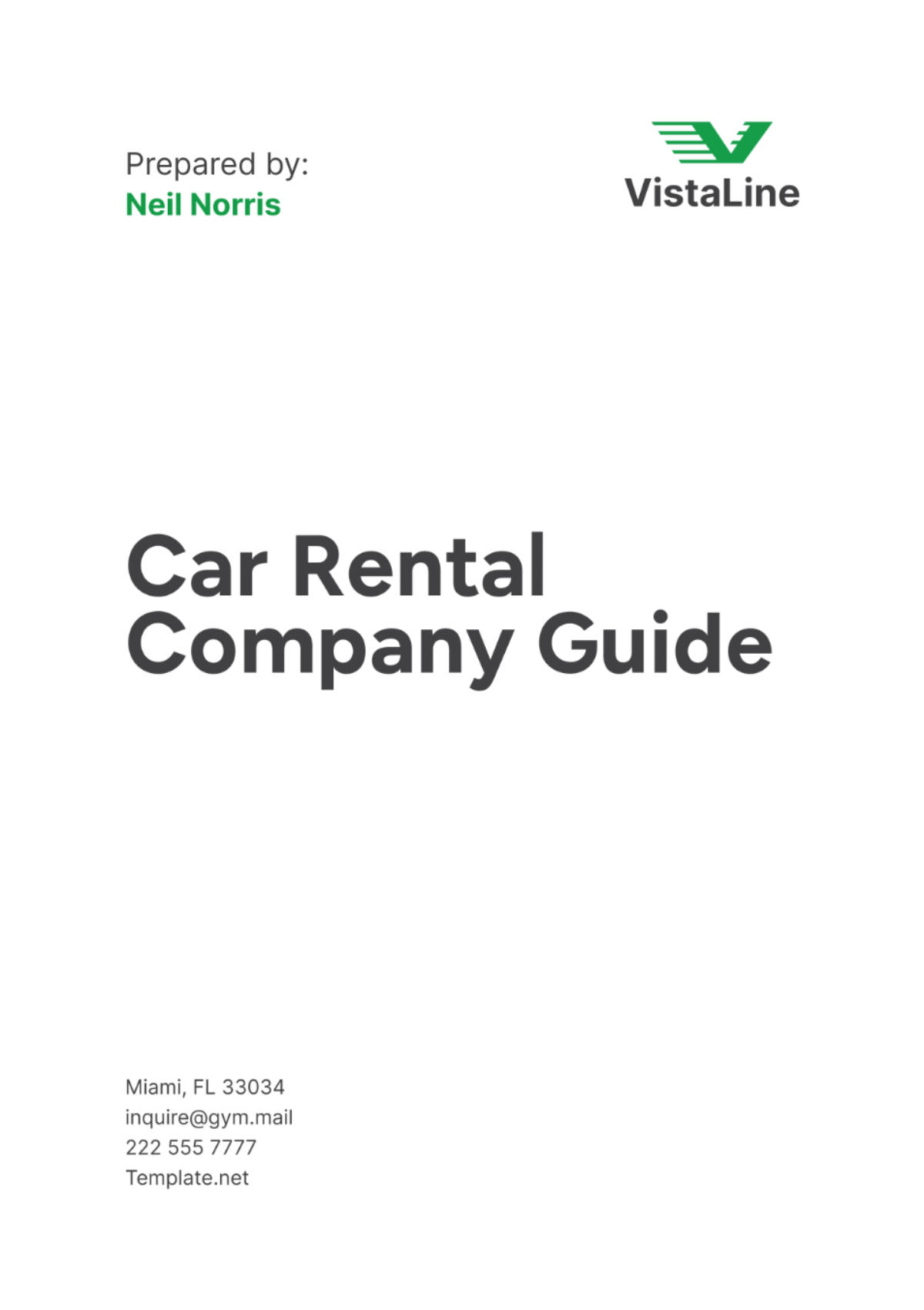 Car Rental Company Guide Template Edit Online & Download Example