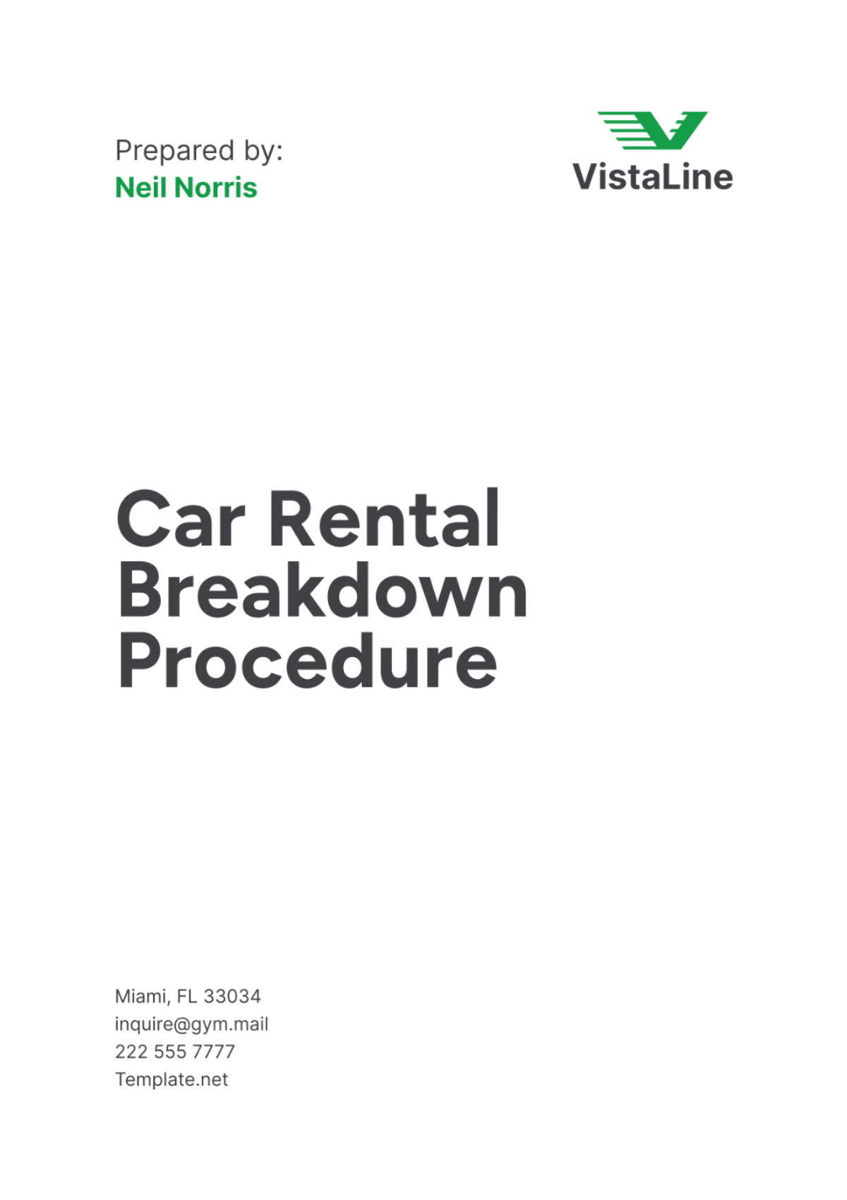 Car Rental Breakdown Procedure Template Edit Online & Download