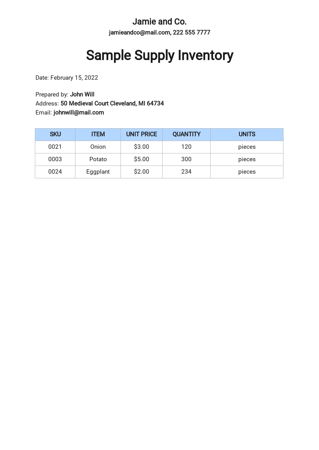 117+ FREE Inventory Templates Download in Word Google Docs Pages