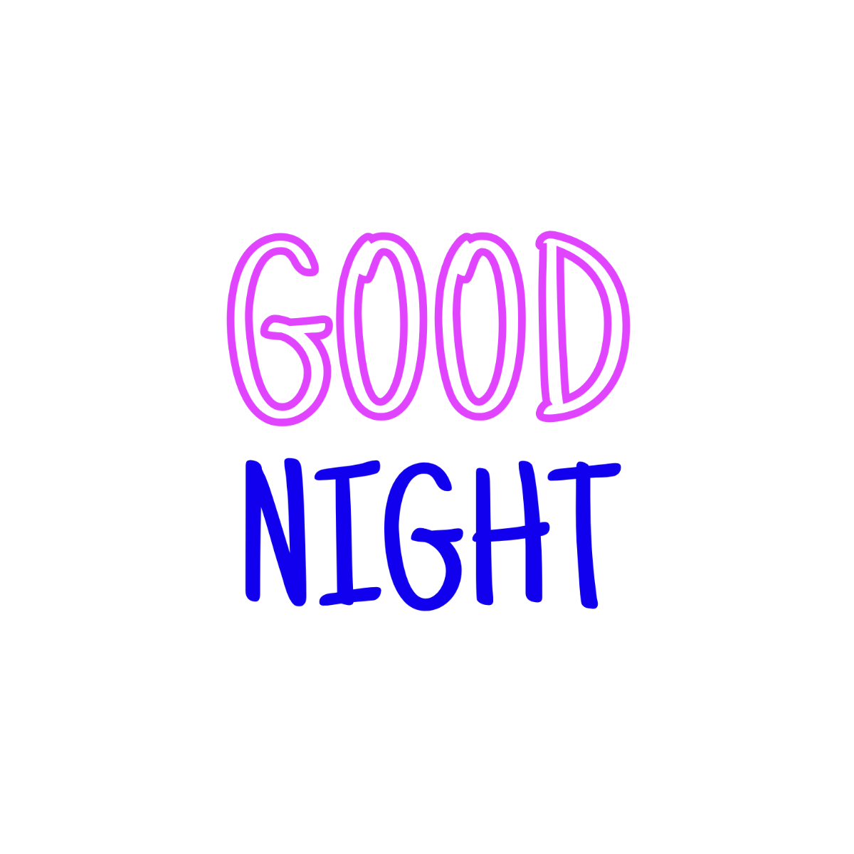 Creative Good Night Text Edit Online