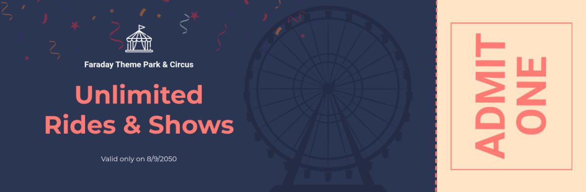 Free Admit One Ticket Templates, Editable and Printable