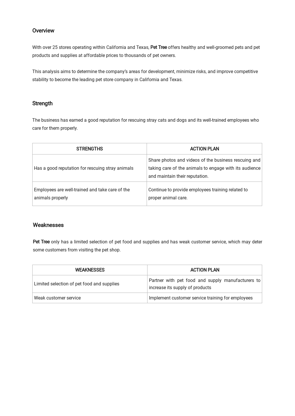 Swot For An Animal Shelter