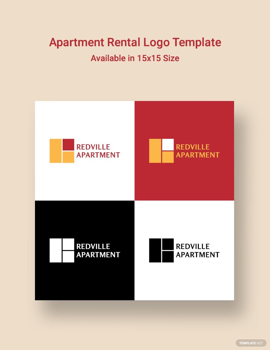 Apartment Rental Logo Template in PSD, Illustrator, Pages, Word