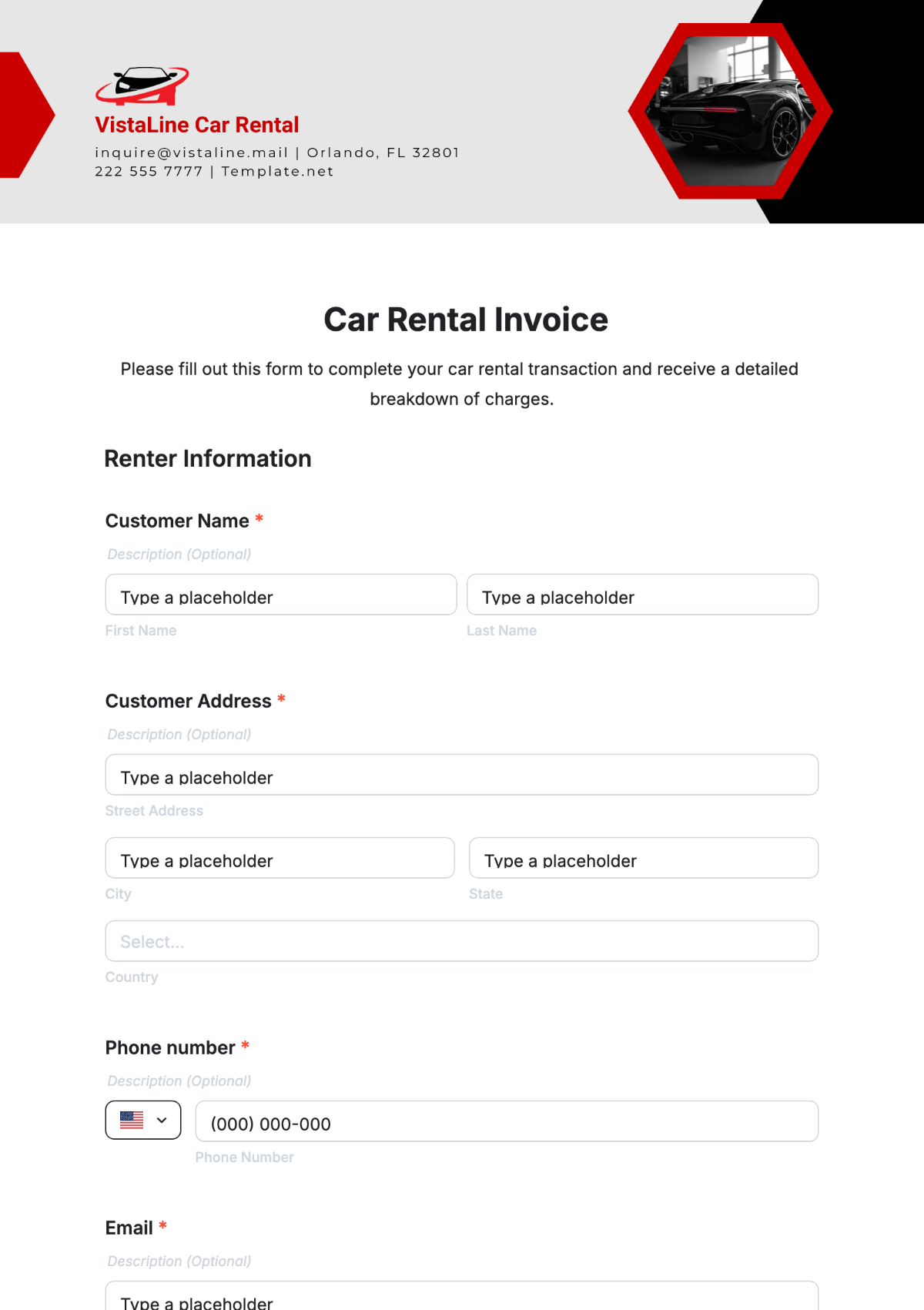FREE Car Rental Templates & Examples Download in Word, Google Docs