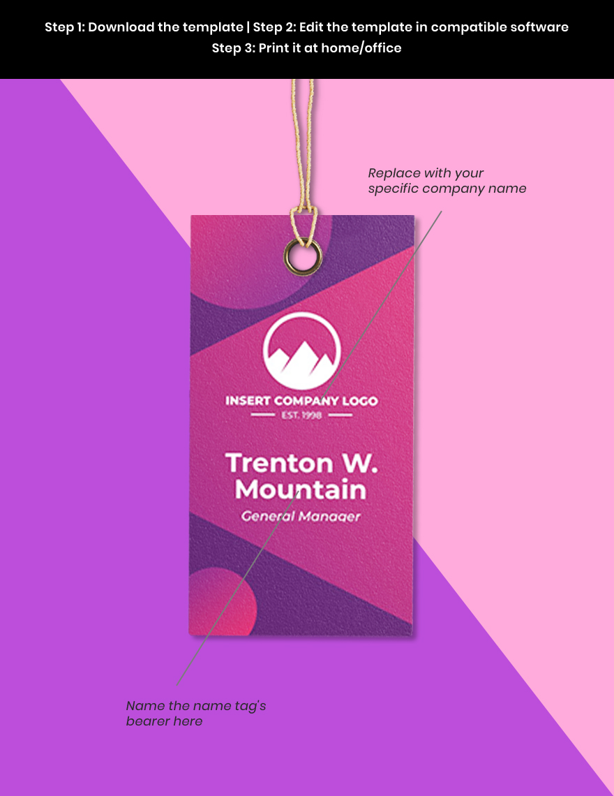 Roadshow Name Tag Template in Pages, PSD, Illustrator, Word, Google