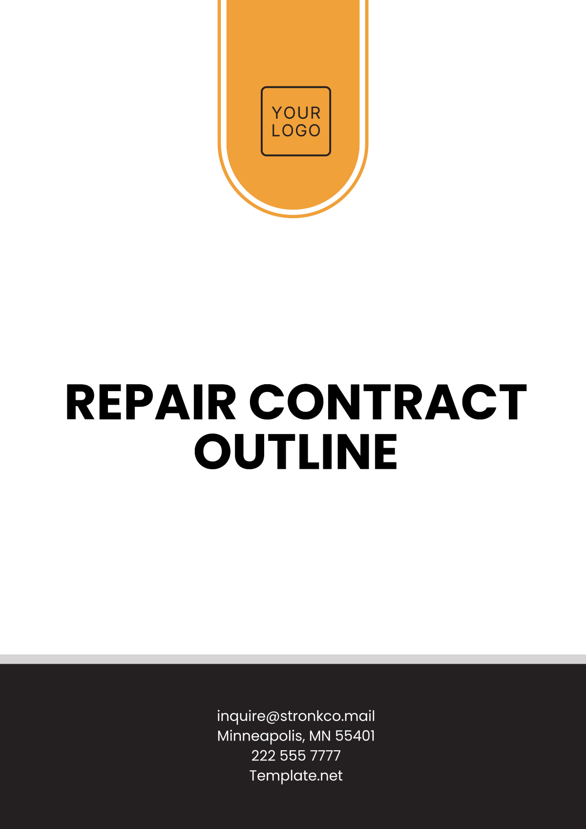 Free Repair Contract Outline Template to Edit Online