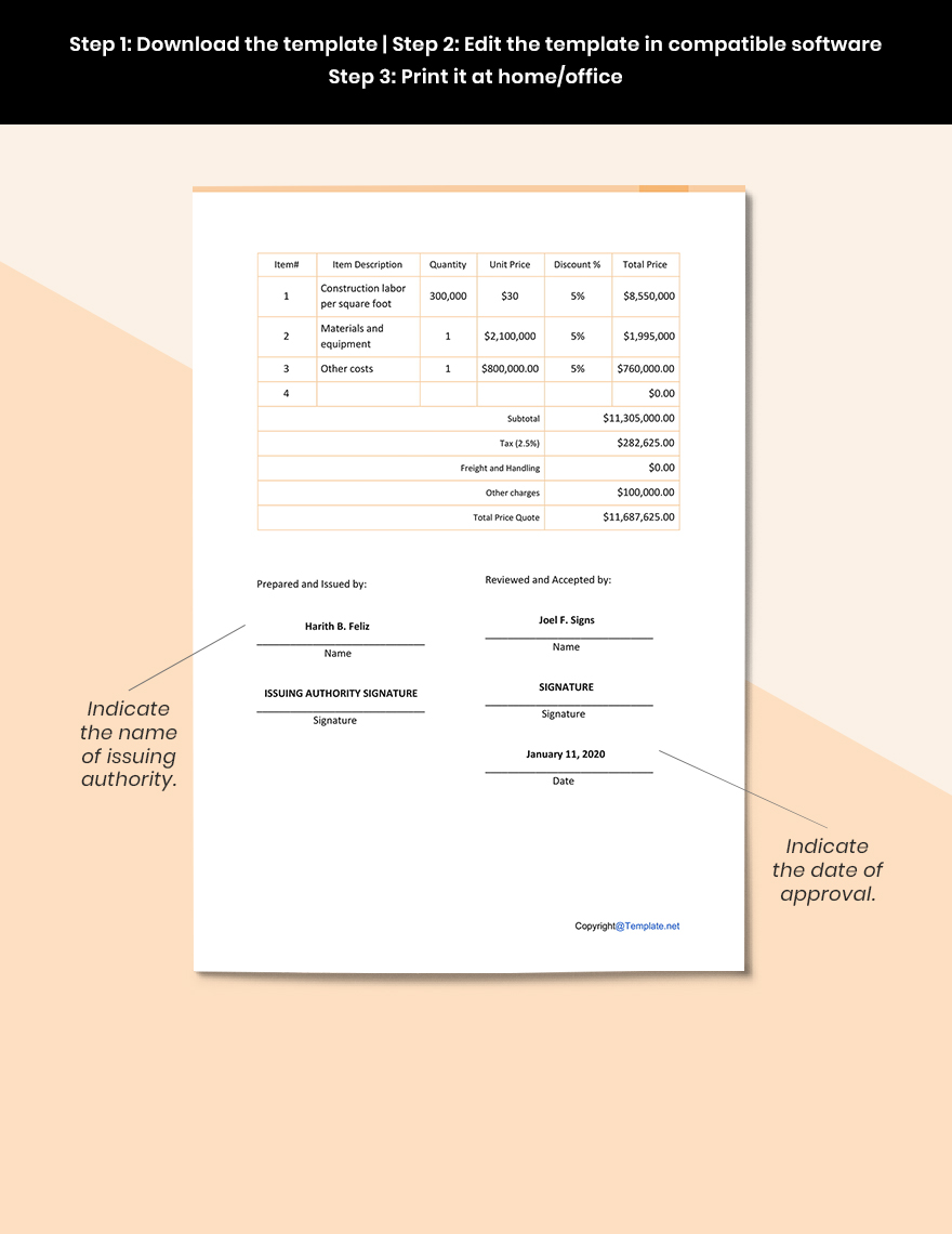 Free Free Sample Real Estate Quotation Template Google Docs, Google