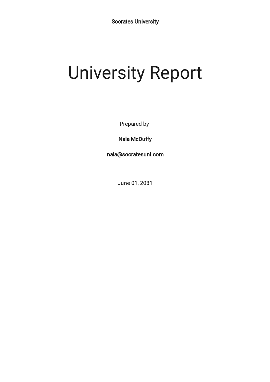 FREE University Project Report Template in Google Docs, Word FREE University Project Report Template in Google Docs, Word