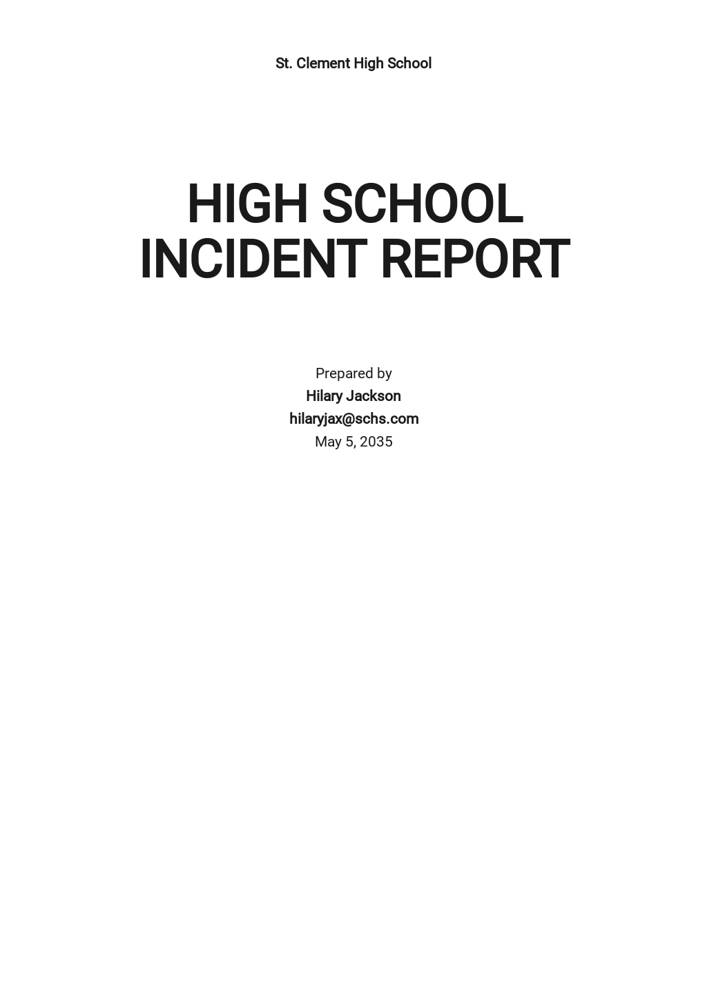 Free Incident Report Word Templates, 45+ Download