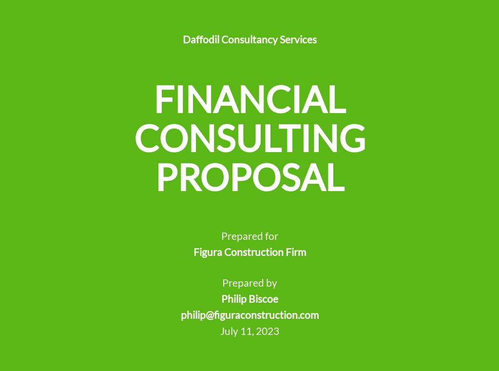 Financial Consulting Proposal Template