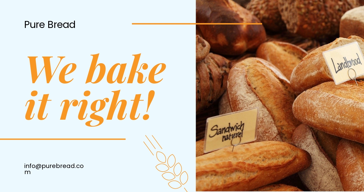 Bakery Facebook Cover Page Template in PSD