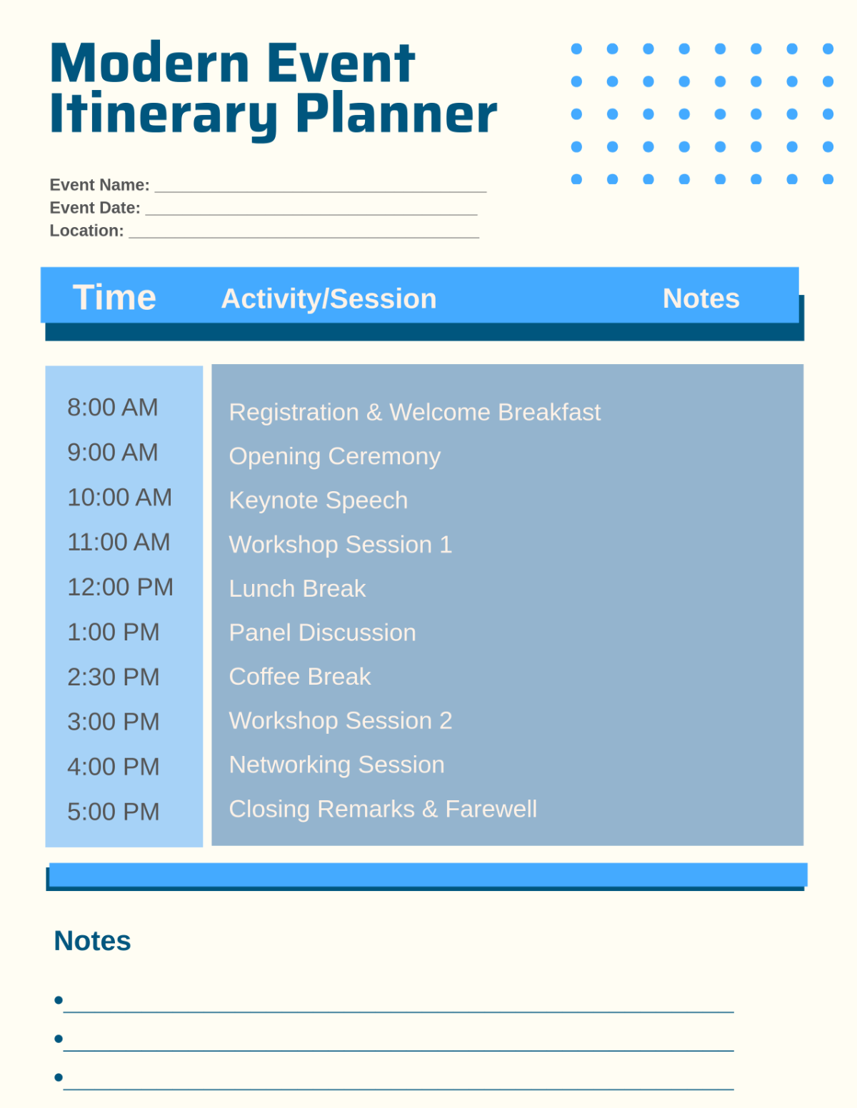 Free Event Planner Templates to Customize Online