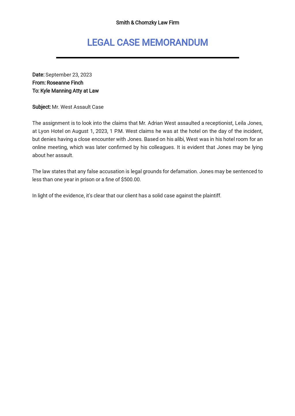 FREE Legal Memo Templates [Edit & Download]