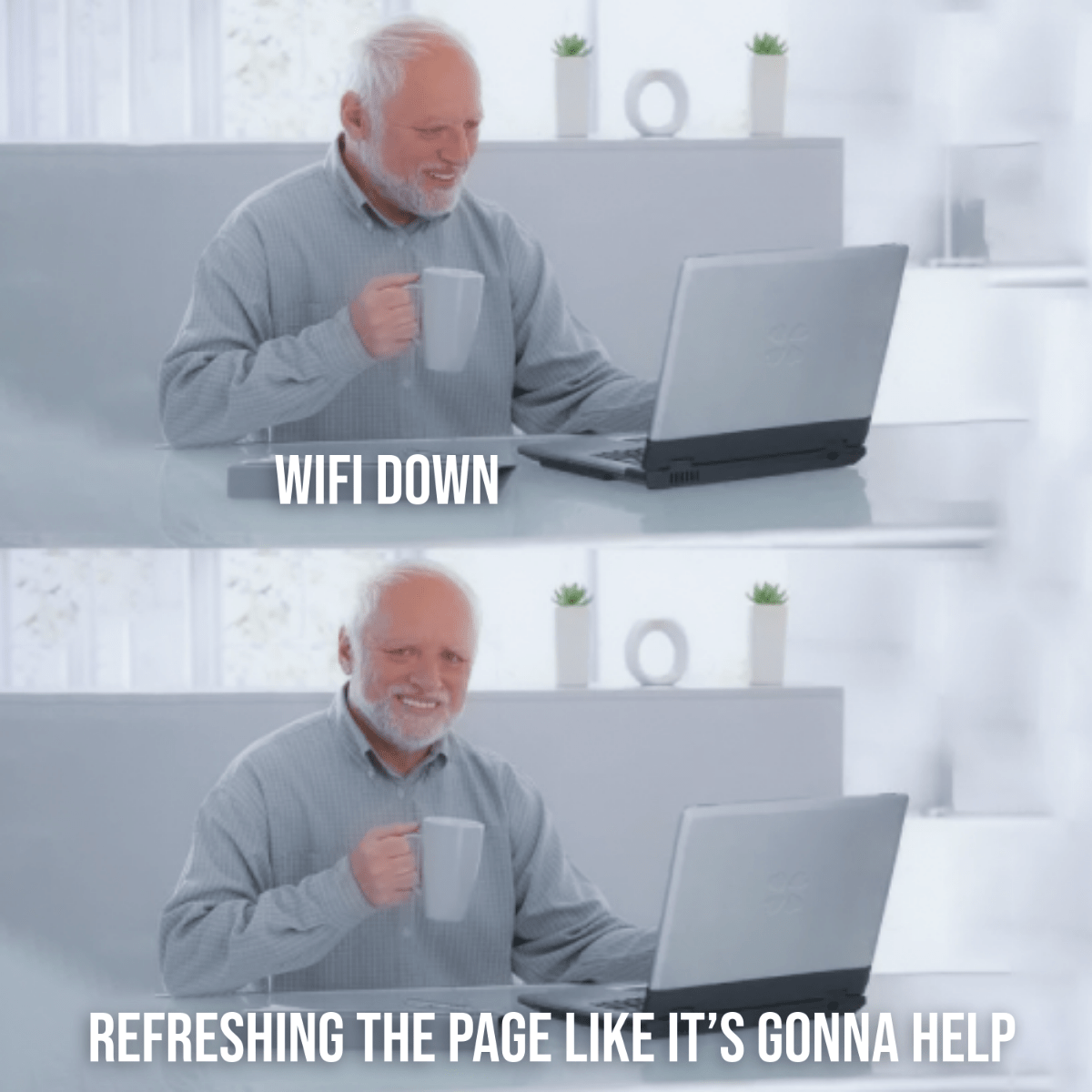 Free WiFi Down Meme Template to Edit Online