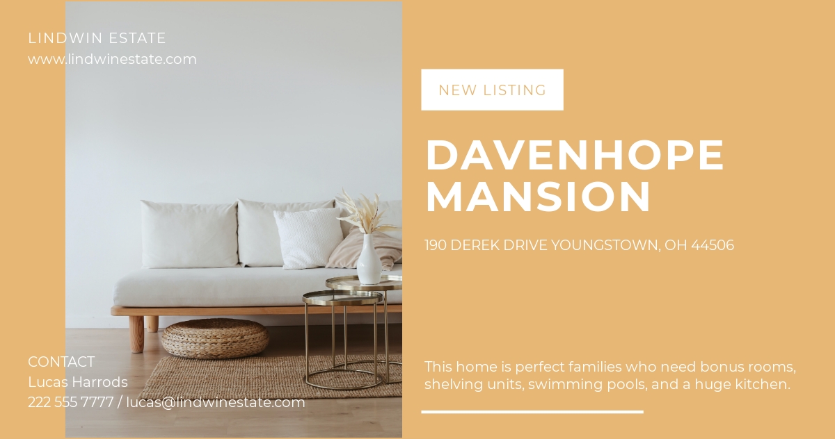 FREE Just Sold Real Estate Facebook Post Template in PSD